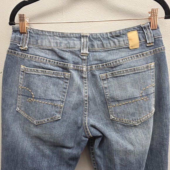 Maurices Jeans Womens 7/8 Short Blue Morgan Bootcut Stretch Denim Classic Style - Picture 5 of 13